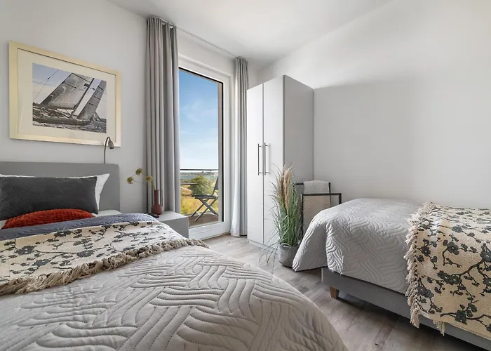 Beachviewone- 3og, Meerblick, Balkon, Kamin, Sauna * Olpenitz